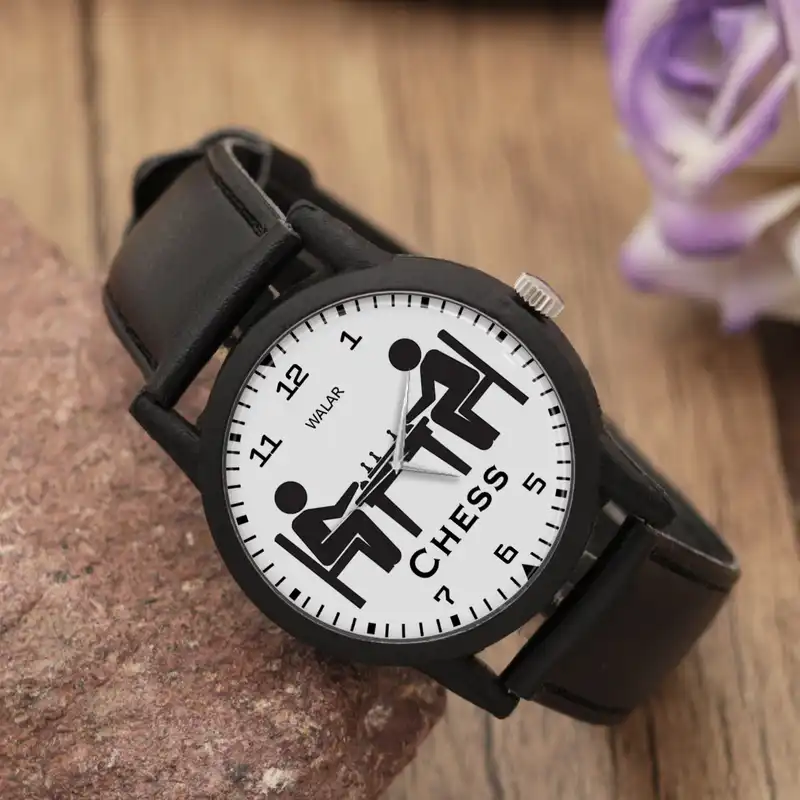 ساعت مچی عقربه ای والار طرح شطرنج کد LF2766