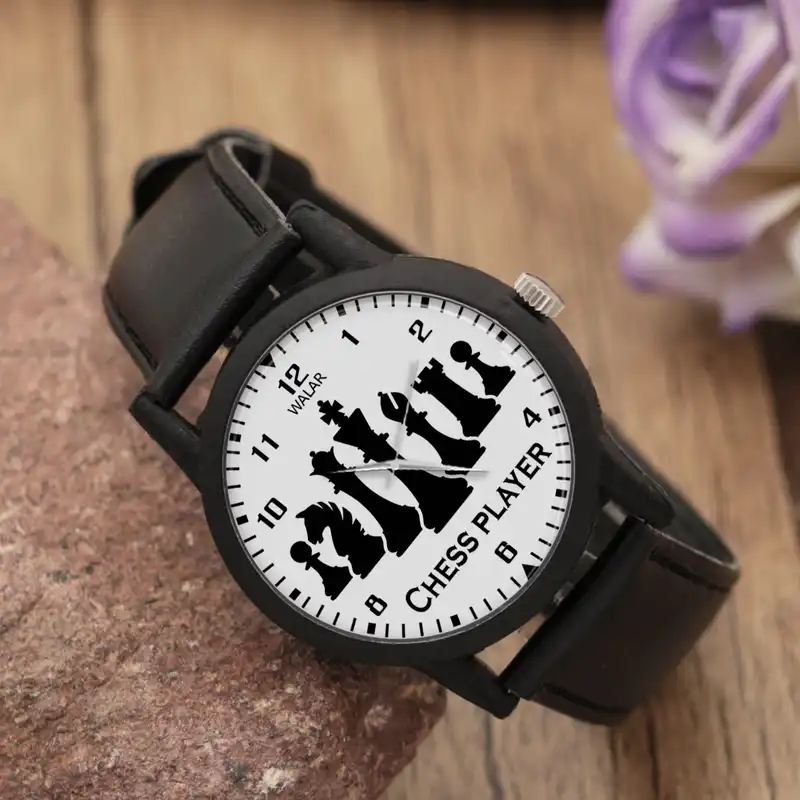 ساعت مچی عقربه ای والار طرح شطرنج کد LF2769