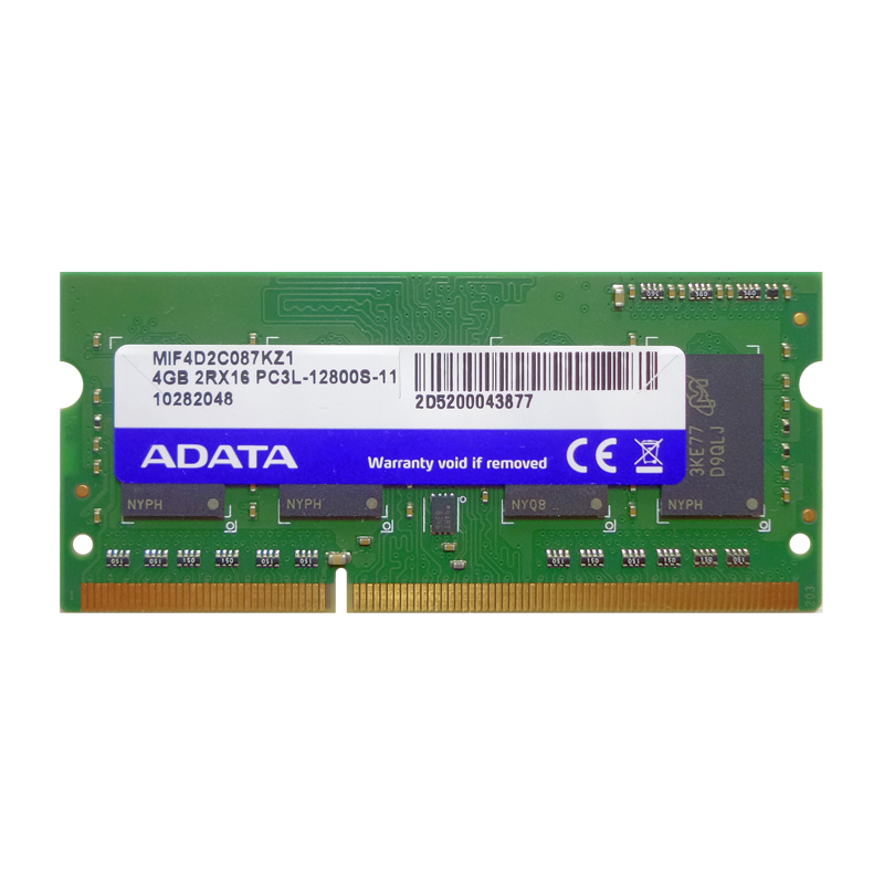 رم لپ تاپ DDR3 تک کاناله 1600 مگاهرتز CL11 ای دیتا مدل PC3L ظرفیت 4 گیگابایت