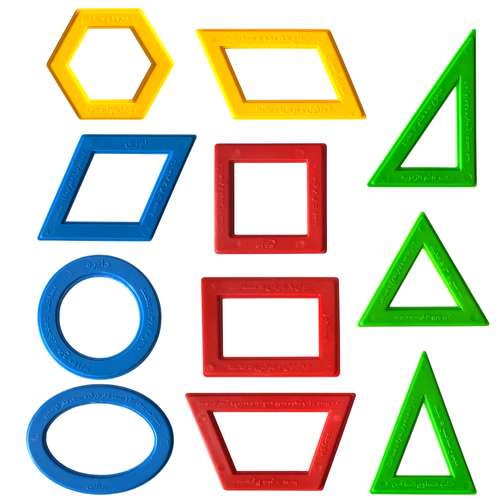 شابلون دانشمند مدل اشکال هندسی کد GS4 مجموعه 11 عددی