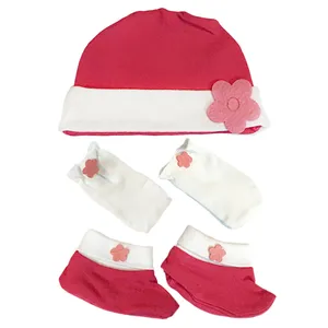  ست 3 تکه نوزاد طرح گل مدل 01