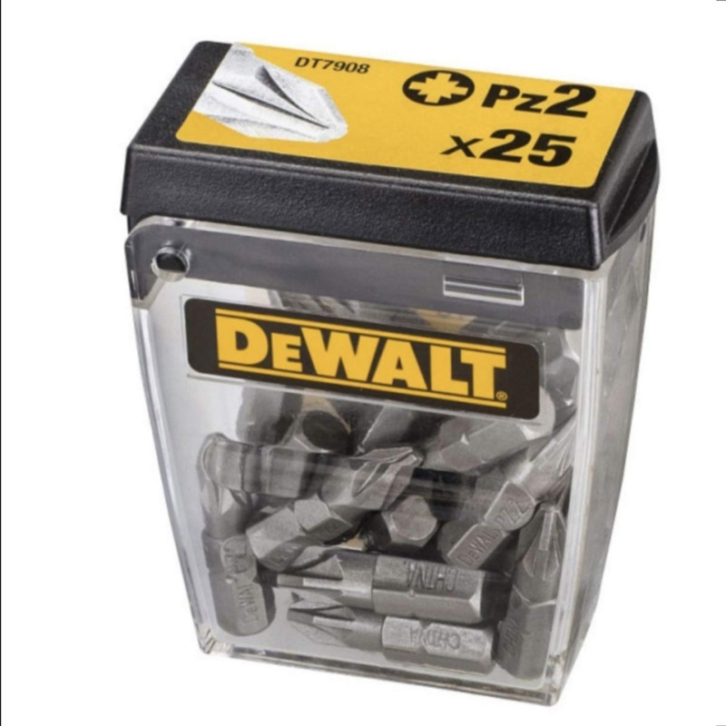 مجموعه 25 عددی سرپیچ گوشتی دیوالت مدل DT7908 PZ2 مجموعه 25 عددی سرپیچ گوشتی دیوالت مدل DT7908 PZ2