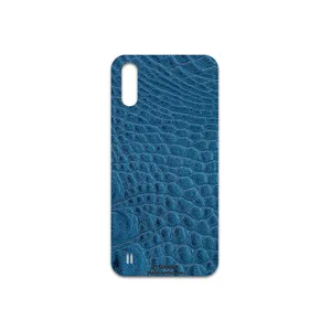 MAHOOT Blue-Crocodile-Leather Cover Sticker for Samsung Galaxy A01
