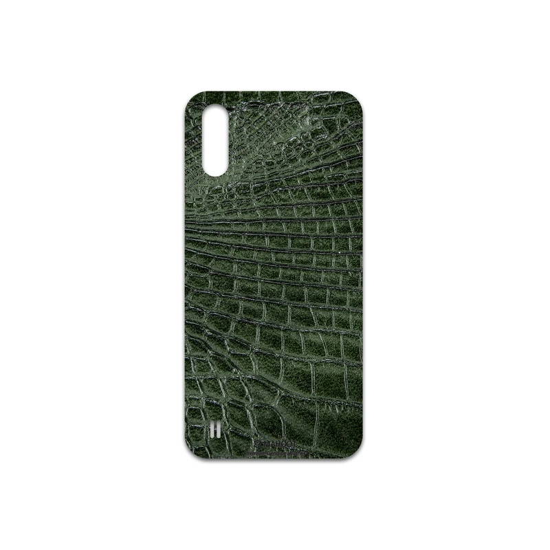 برچسب پوششی ماهوت مدل Green-Crocodile-Leather مناسب برای گوشی موبایل سامسونگ Galaxy A01