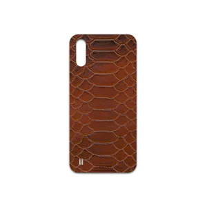 MAHOOT Brown-Snake-Leather Cover Sticker for Samsung Galaxy A01
