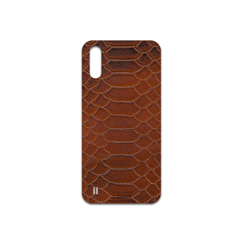 برچسب پوششی ماهوت مدل Brown-Snake-Leather مناسب برای گوشی موبایل سامسونگ Galaxy A01