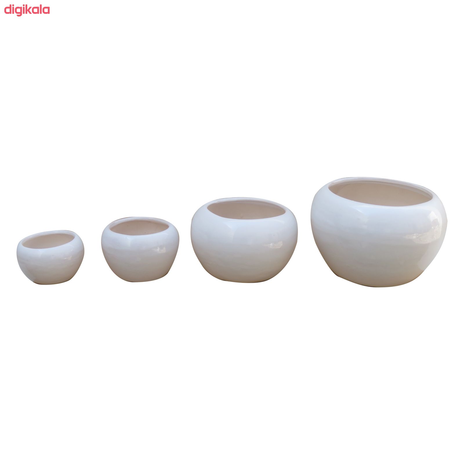 گلدان سرامیکی کد K-114 مجموعه 4 عددی