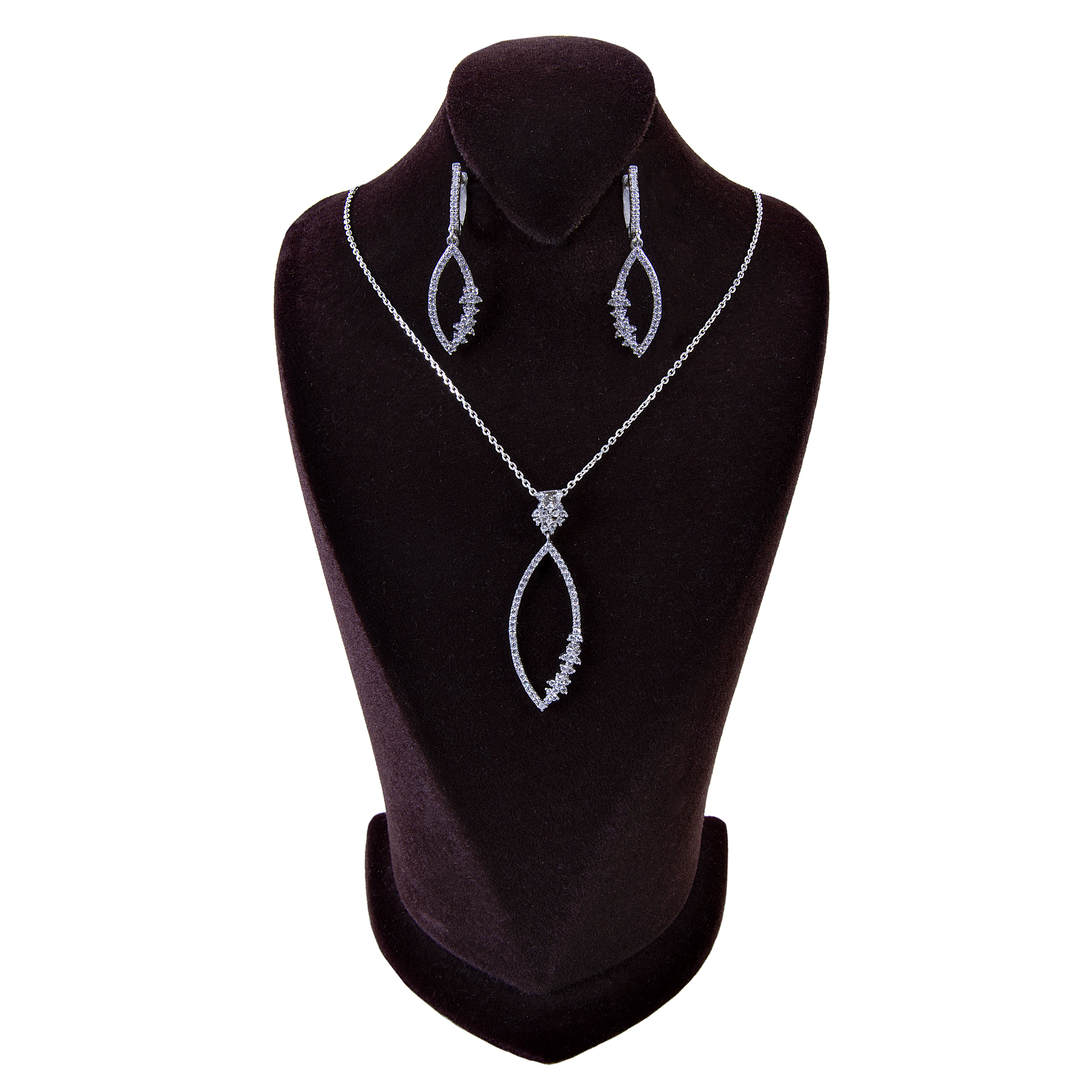   نیم ست نقره زنانه بازرگانی میلادی کد NTR_013