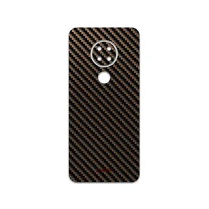 MAHOOT Glossy-Brown-Fiber Cover Sticker for Nokia 7.2
