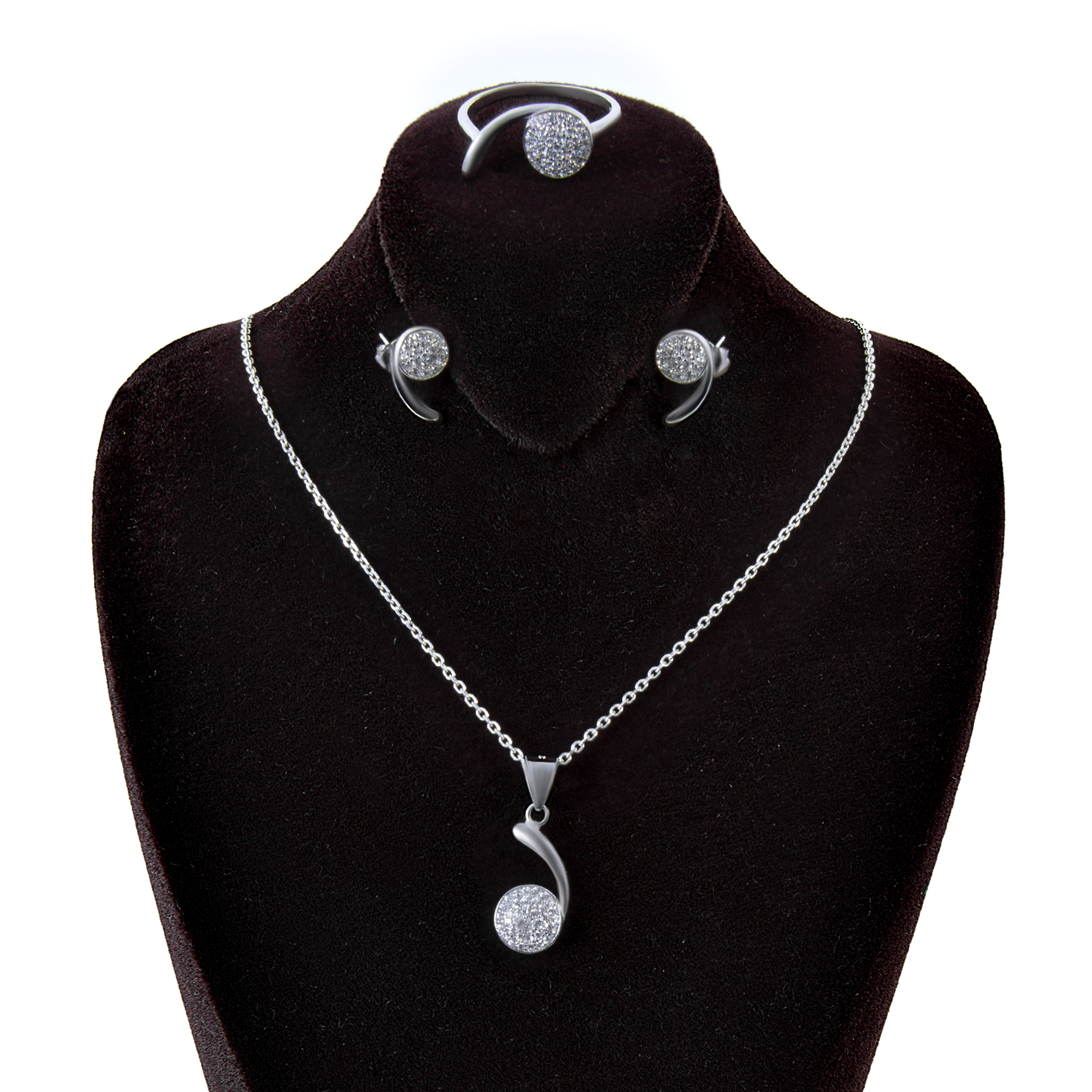  نیم ست نقره زنانه بازرگانی میلادی کد NTR_014