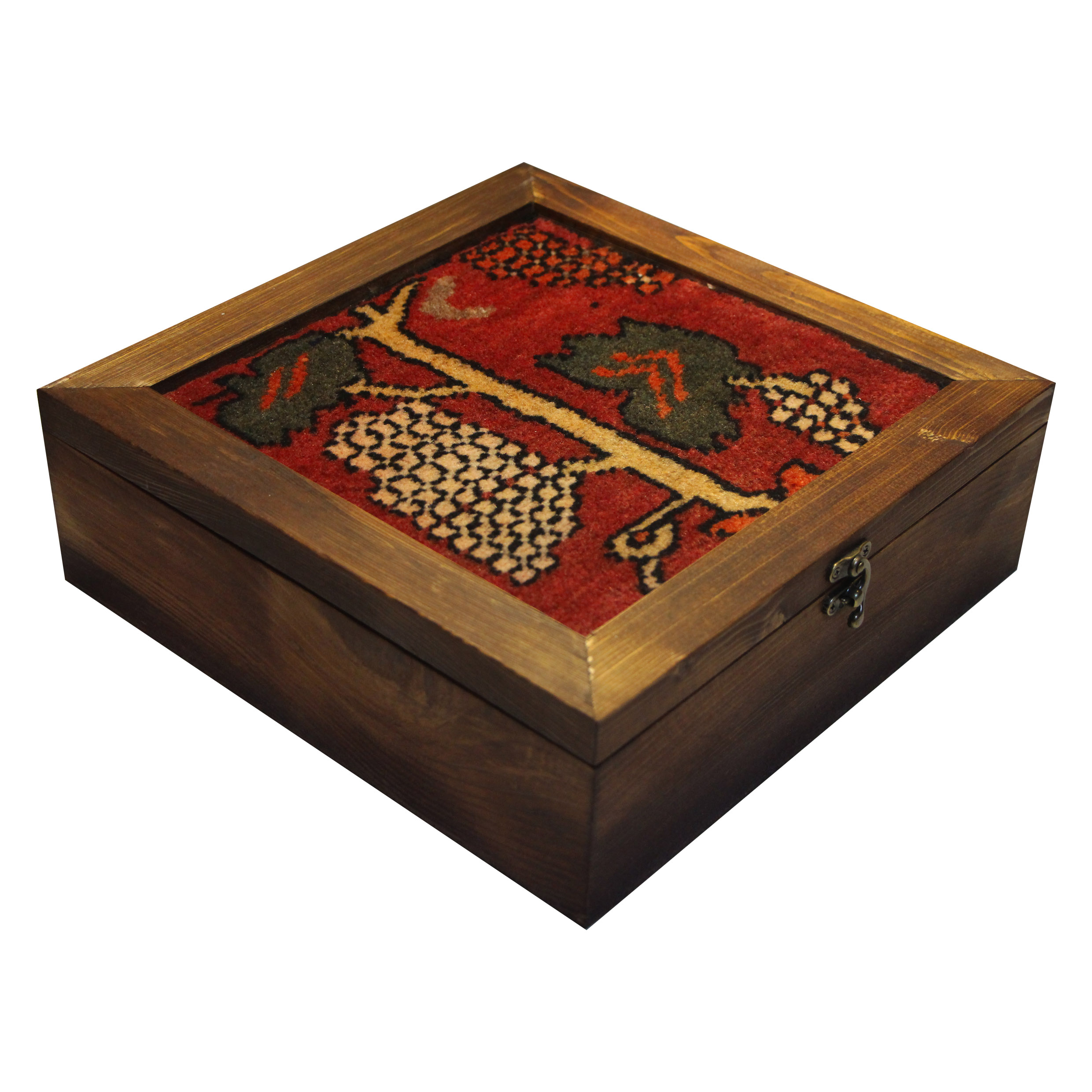 جعبه هدیه چوبی طرح گل