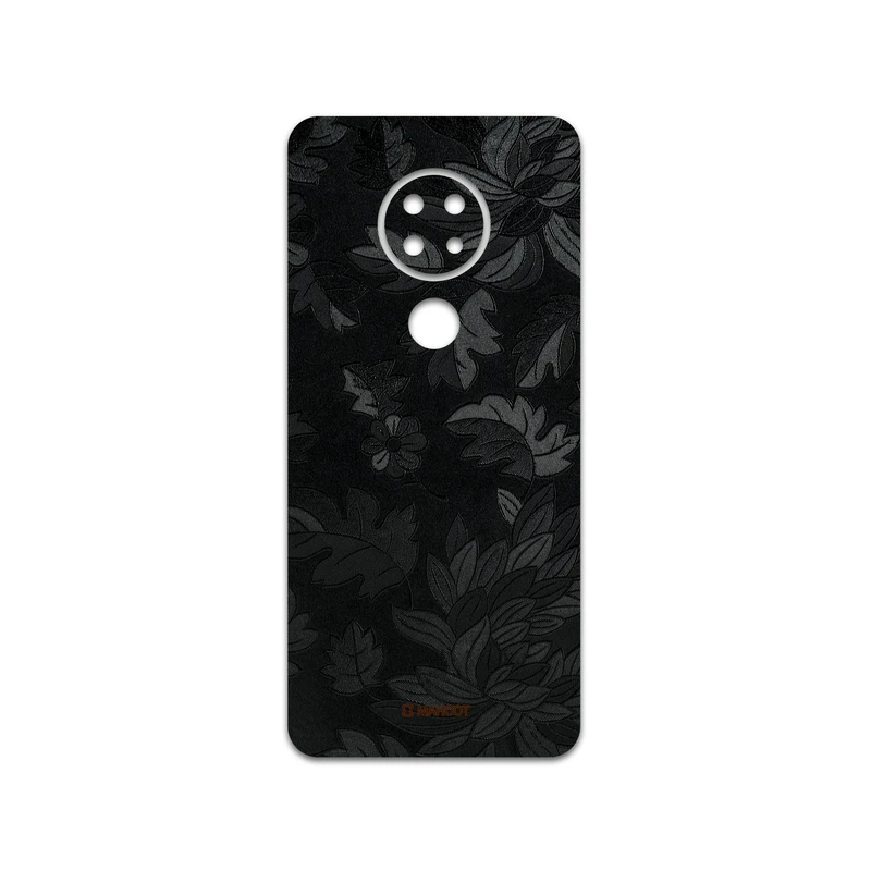 برچسب پوششی ماهوت مدل Black-Wildflower مناسب برای گوشی موبایل نوکیا 6.2