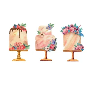 استیکر لپ تاپ طرح کیک  کد S12 مجموعه 3 عددی