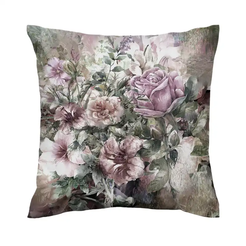 کاور کوسن طرح گلهای آبرنگی کد 127