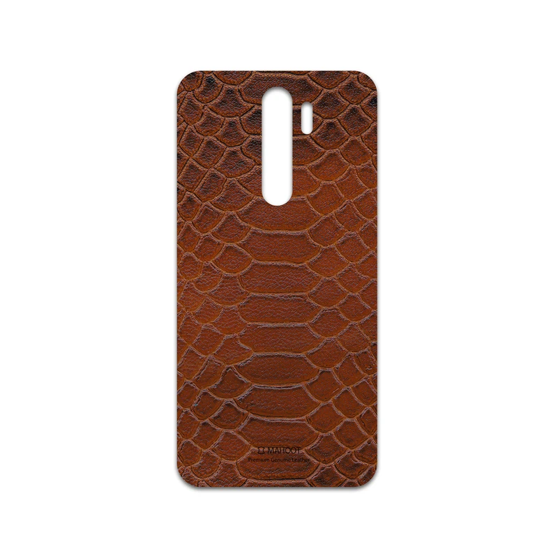 برچسب پوششی ماهوت مدل Brown-Snake-Leather مناسب برای گوشی موبایل شیائومی Redmi Note 8 Pro
