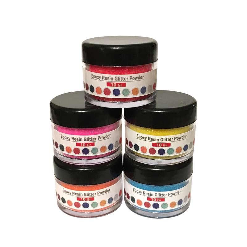 پودر رنگ رزین اپوکسی مدل GLITTER حجم 10 میلی لیتر بسته 5 عددی پودر رنگ رزین اپوکسی مدل GLITTER حجم 10 میلی لیتر بسته 5 عددی
