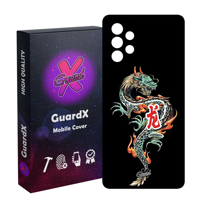 کاور گارد ایکس طرح Dragon مدل Glass10296 مناسب برای گوشی موبایل سامسونگ Galaxy A32 4G