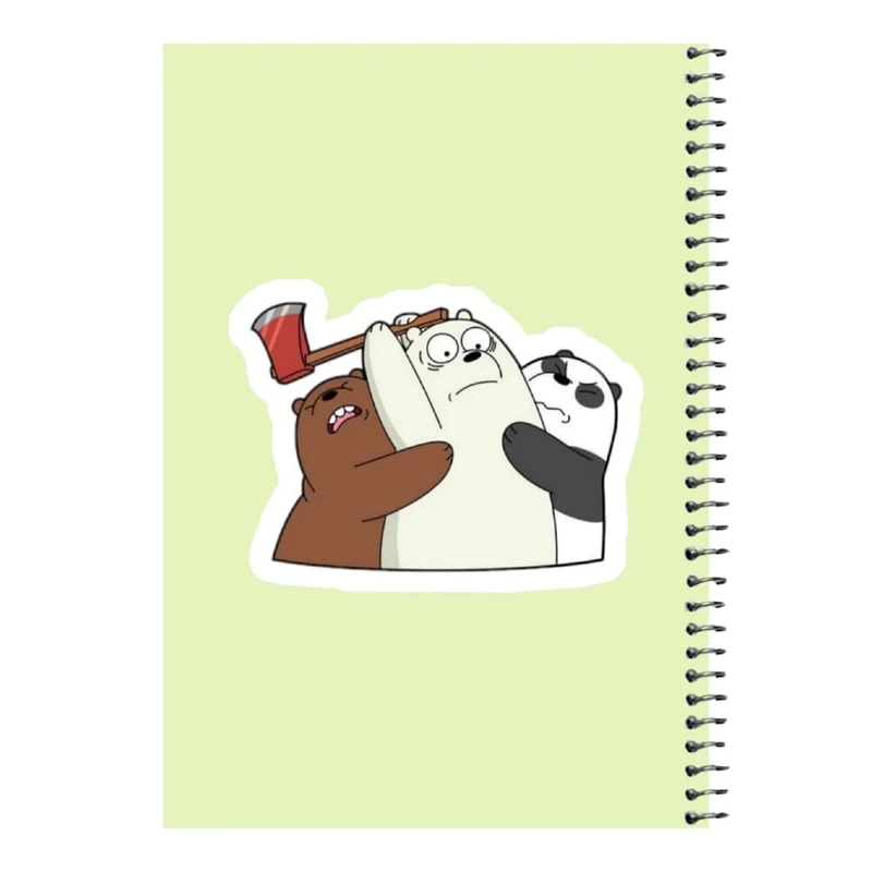 دفتر مشق 80 برگ اس جی مدل خرس های کله فندقی   