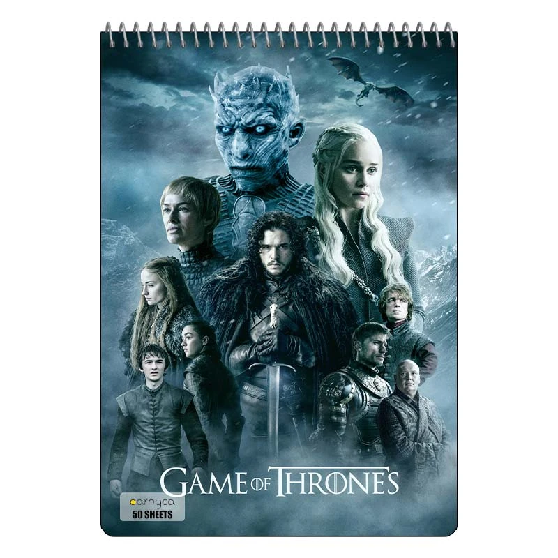 دفتر نقاشی 50 برگ سیمی کارنیکا طرح بازی تاج و تخت Game of Thrones کد 28781
