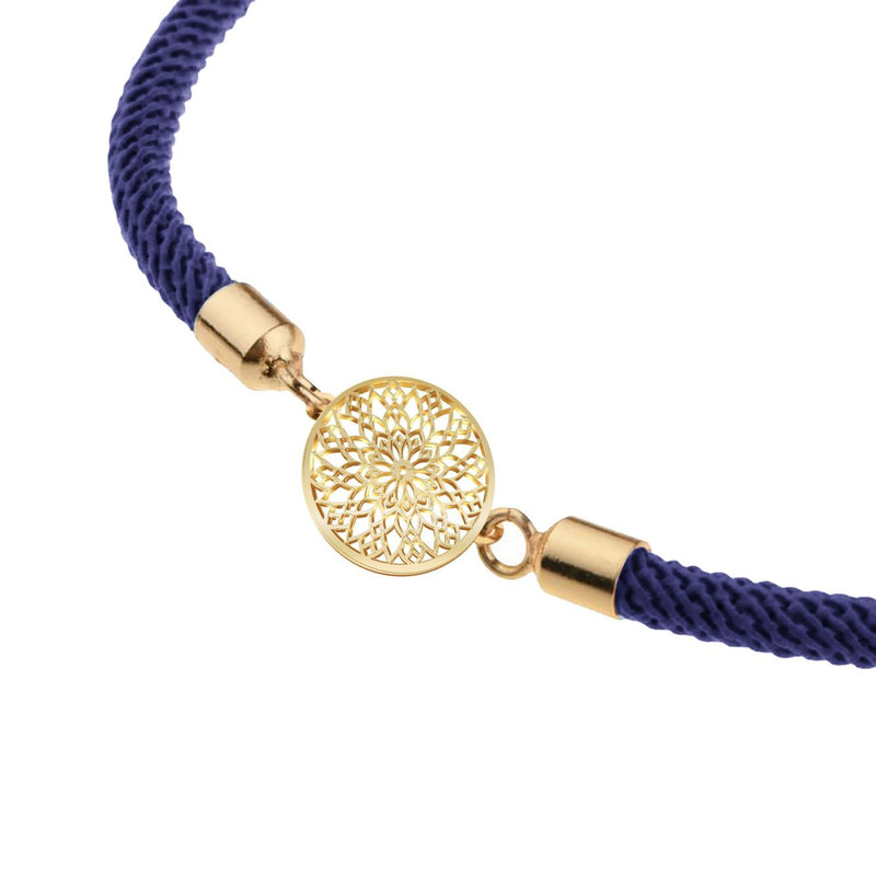 دستبند طلا 18 عیار زنانه مدوپد مدل گل اسلیمی کد D15-10524