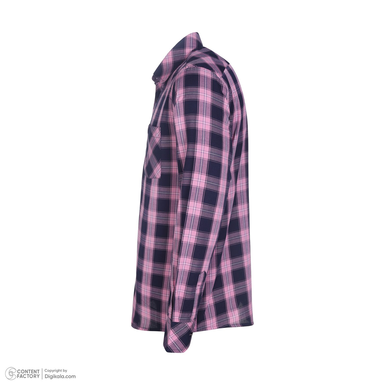 پیراهن آستین بلند یقه برگردان مردانه پاتن جامه مدل کلاسیک 102721030204290 طرح چهارخانه - - 4