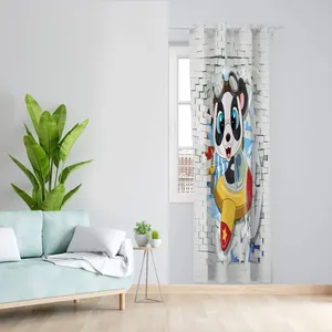  پرده مدل اتاق کودک مخمل پانچی طرح پسرانه کد 2544 سایز 140x280 سانتی متر