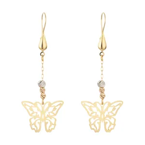 گوشواره طلا 18 عیار زنانه گالری یارطلا  مدل پروانه کد AG34-9 