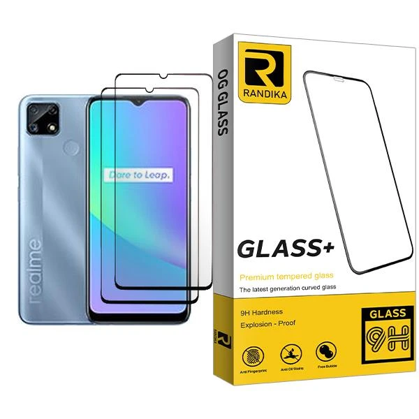 محافظ صفحه نمایش راندیکا مدل Randika Glass MIX002 مناسب برای گوشی موبایل ریلمی C25 بسته دو عددی