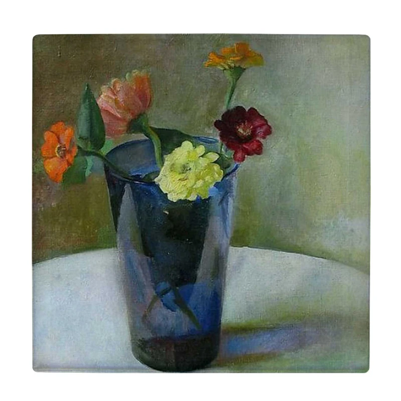 زیر لیوانی  طرح نقاشی گلدان گل کد    6078929_5039