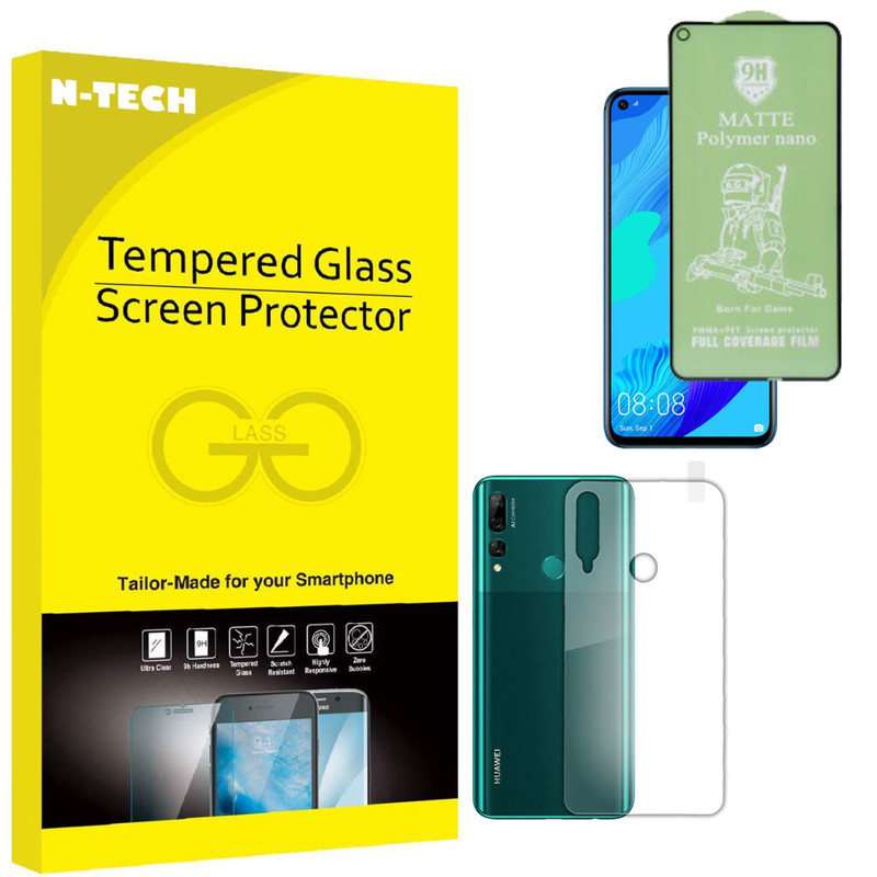  محافظ صفحه نمایش سرامیکی انتک مدل CRBKM-01 مناسب برای گوشی موبایل هوآوی Y9 Prime 2019 به همراه محافظ پشت گوشی 