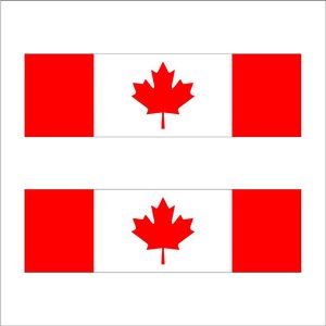 برچسب پارکابی خودرو طرح پرچم کانادا کد ca1 بسته 2 عددی