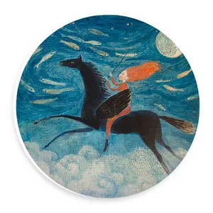 دیوارکوب طرح دختر و اسب بالدار مدل wtb277