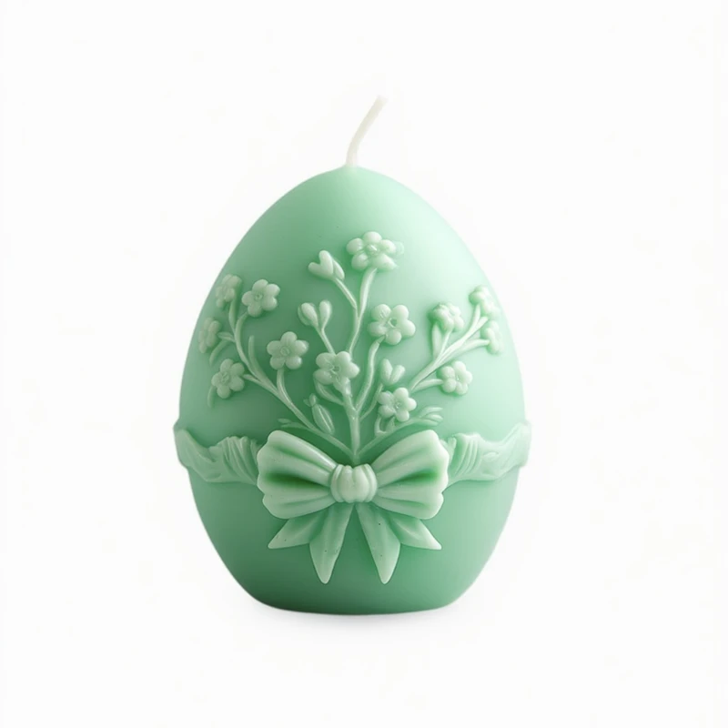 شمع دست‌ساز بدون‌بو مدل تخم مرغی زمان اتمام 3 ساعت