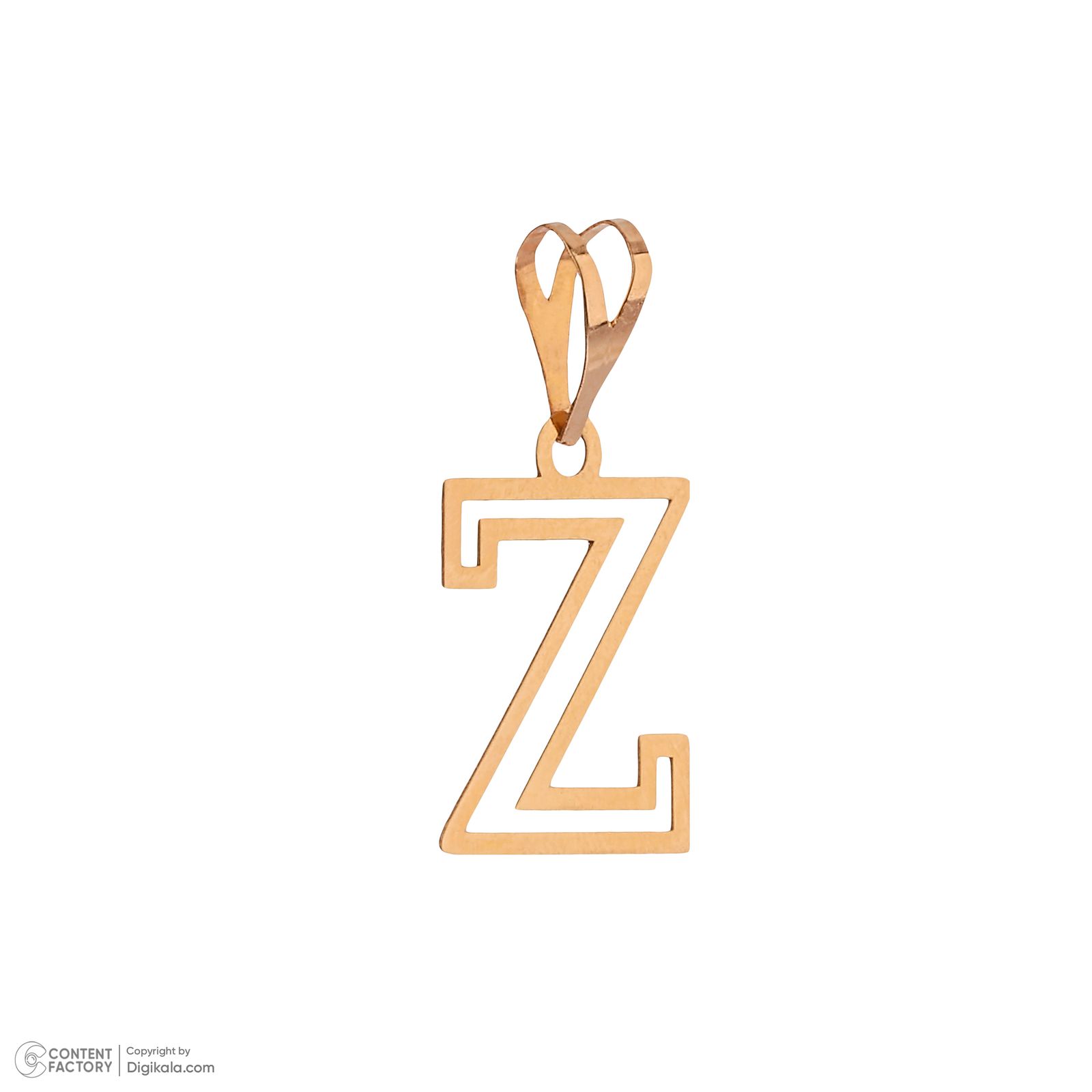آویز گردنبند طلا 18 عیار زنانه مایا ماهک طرح Z مدل MM2111 -  - 2