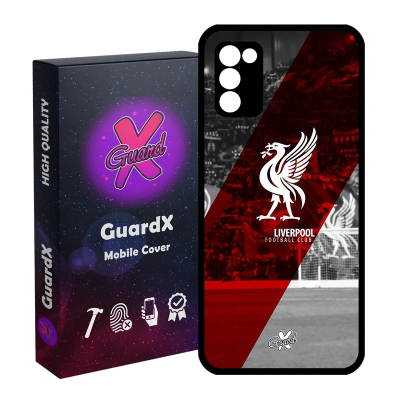 کاور گارد ایکس طرح Liverpool مدل Glass10045 مناسب برای گوشی موبایل سامسونگ Galaxy A02s / M02s