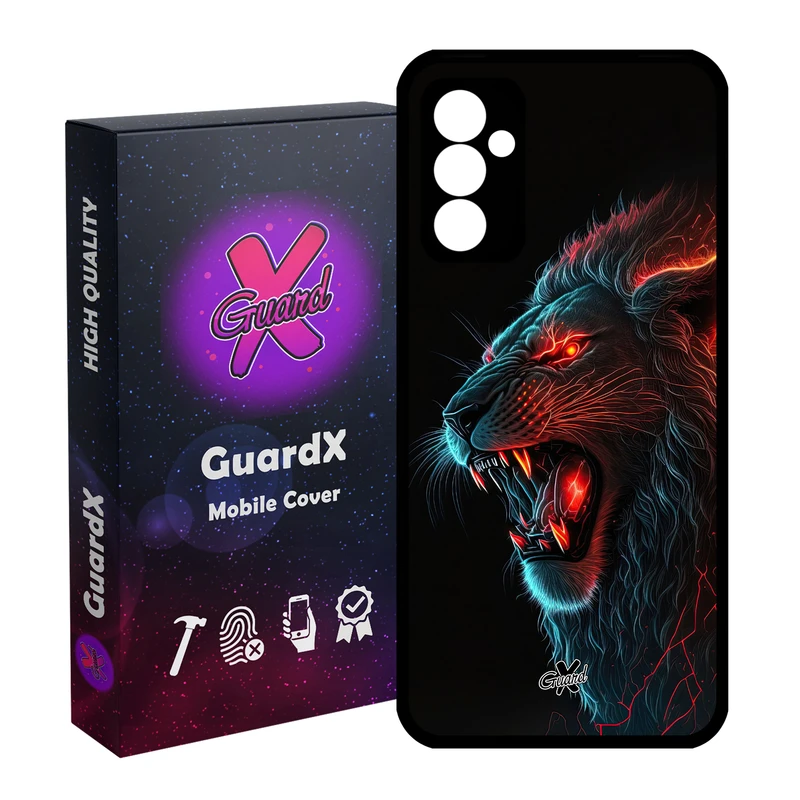کاور گارد ایکس طرح شیر مدل Glass10619 مناسب برای گوشی موبایل سامسونگ Galaxy A14 / A14 5G