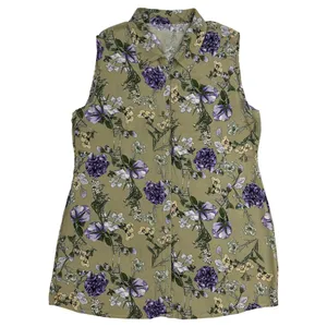 شومیز بدون آستین یقه برگردان زنانه مدل حلقه ای