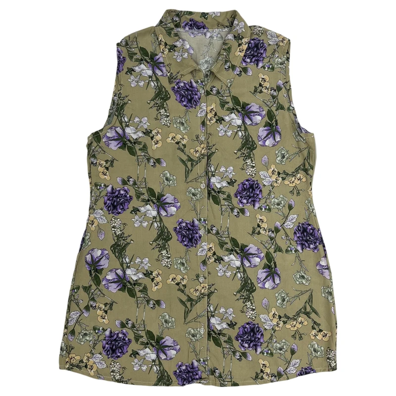 شومیز بدون آستین یقه برگردان زنانه مدل حلقه ای