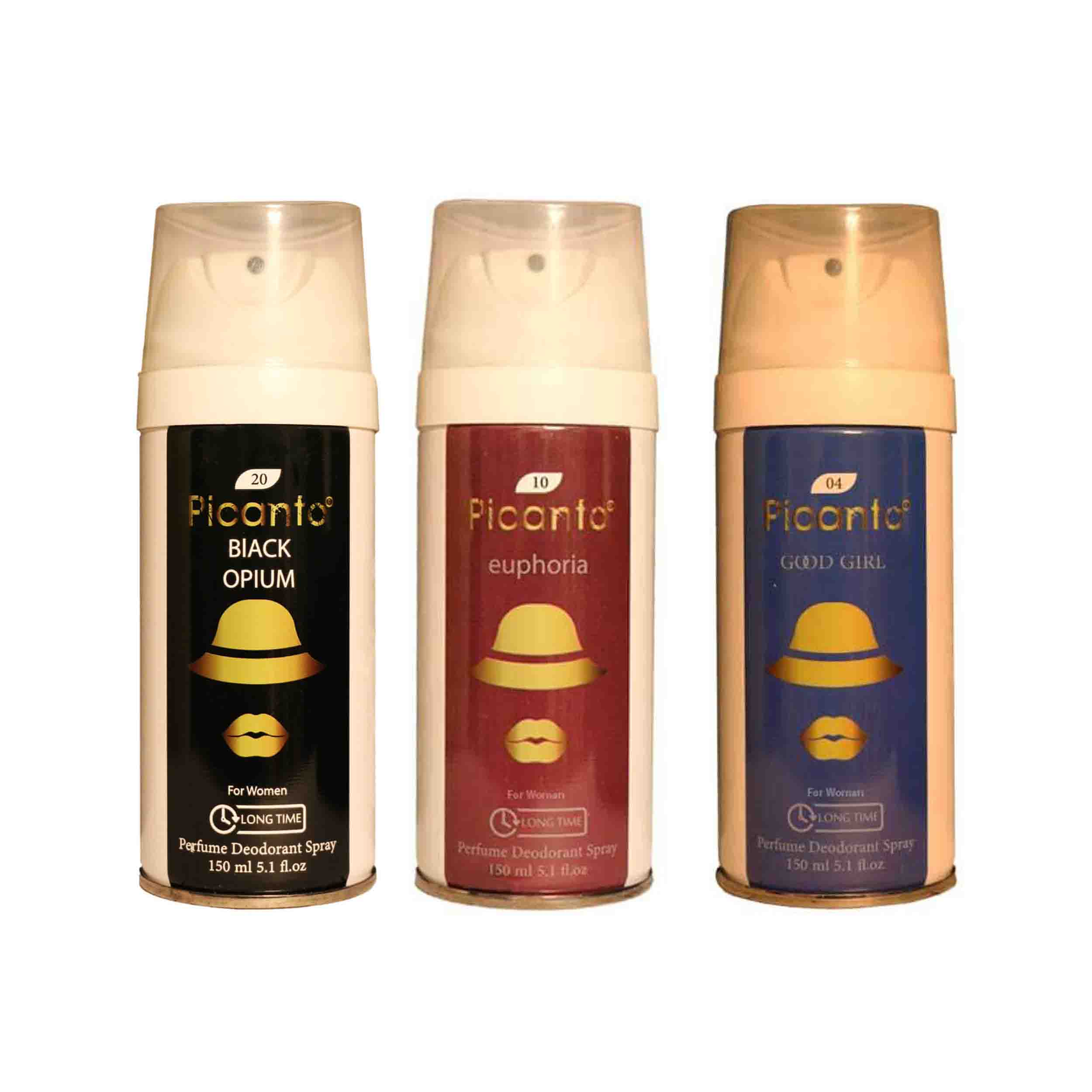 اسپری خوشبو کننده بدن زنانه پیکانتو مدل pw19 حجم 150 میلی لیتر  مجموعه 3 عددی