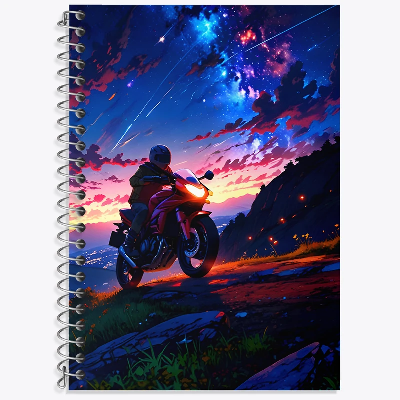 دفتر لغت 50 برگ خندالو طرح موتور سوار کد N3391