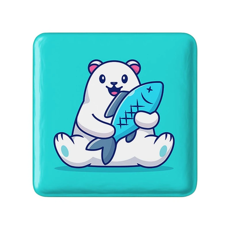 مگنت خندالو مدل حیوانات بامزه خرس قطبی کد 29734