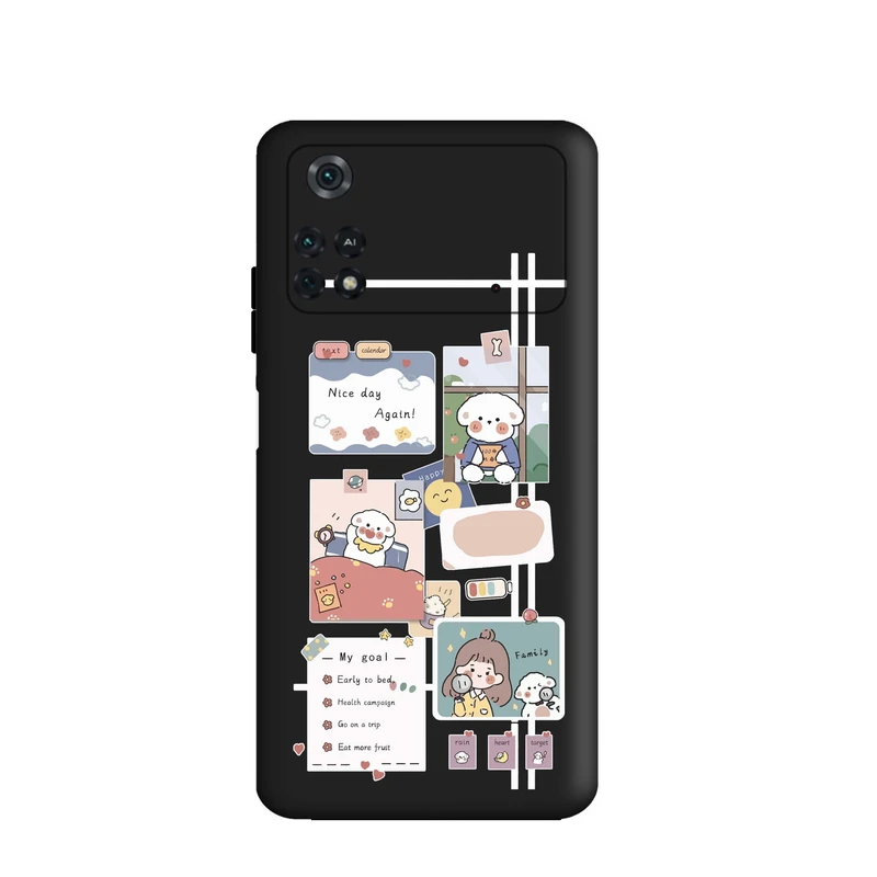 کاور قاب گارد طرح دخترونه کد m8178 مناسب برای گوشی موبایل شیائومی Poco M4 Pro 4G