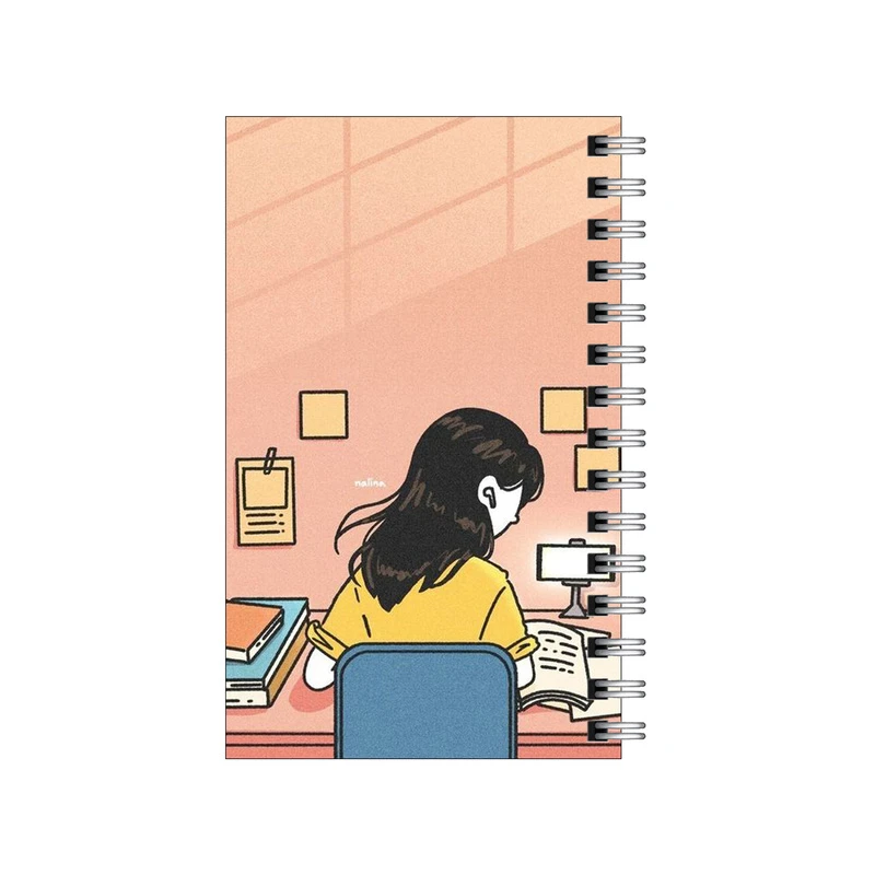 دفترچه یادداشت مدل to do list طرح دختر کتابخون کد 4722981