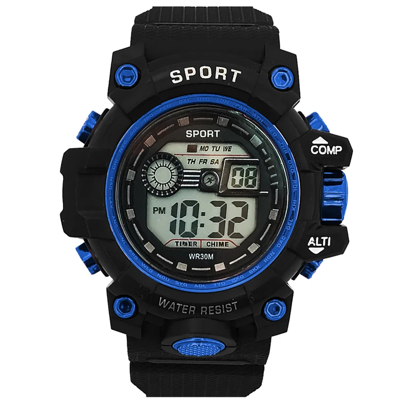 ساعت مچی دیجیتال پسرانه مدل ضدآب چراغدار کد 86