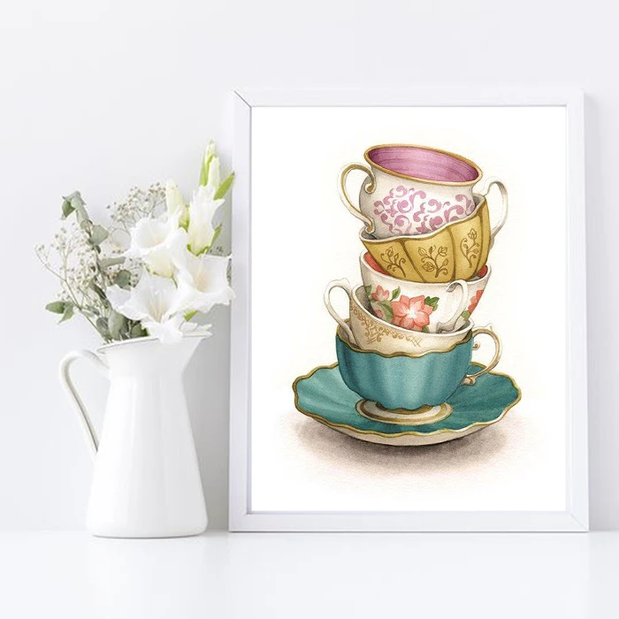 تابلو طرح فنجان مدل 520
