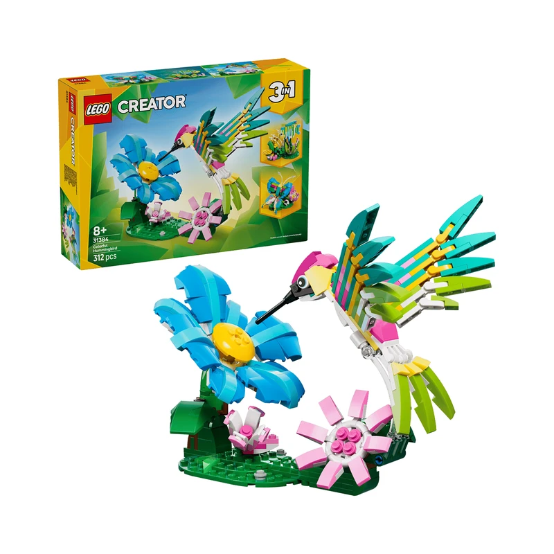 لگو 312 تکه سری Creator 3-in-1 مدل Wild Animals: Colorful Hummingbird کد 31384