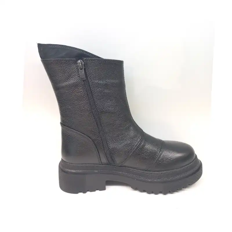 نیم بوت زنانه سرزمین چرم کد 145332 رنگ مشکی