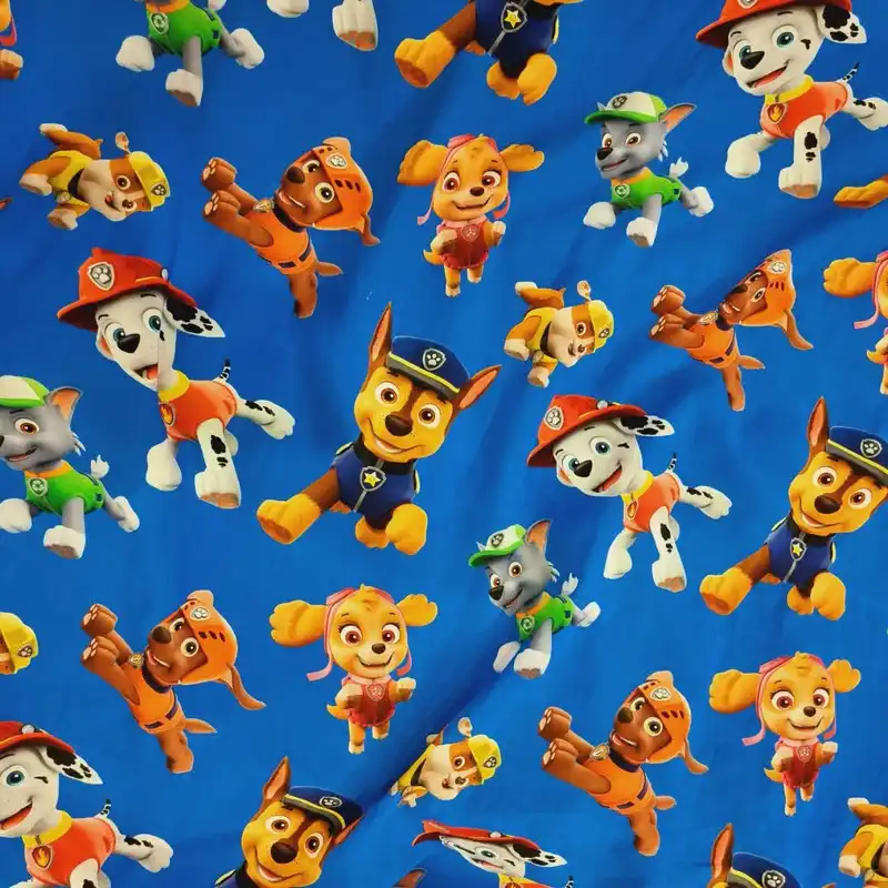 پارچه لباس مدل کودری نخی طرح سگهای نگهبان