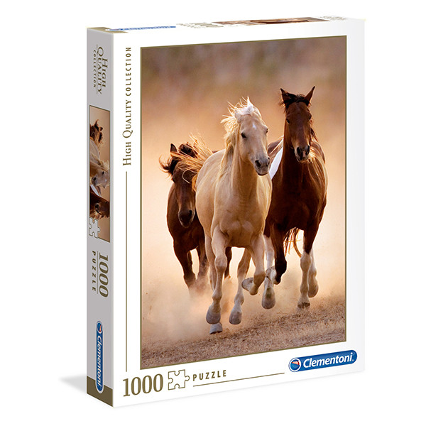 پازل 1000 تکه کلمنتونی مدل Running horses کد 39168
