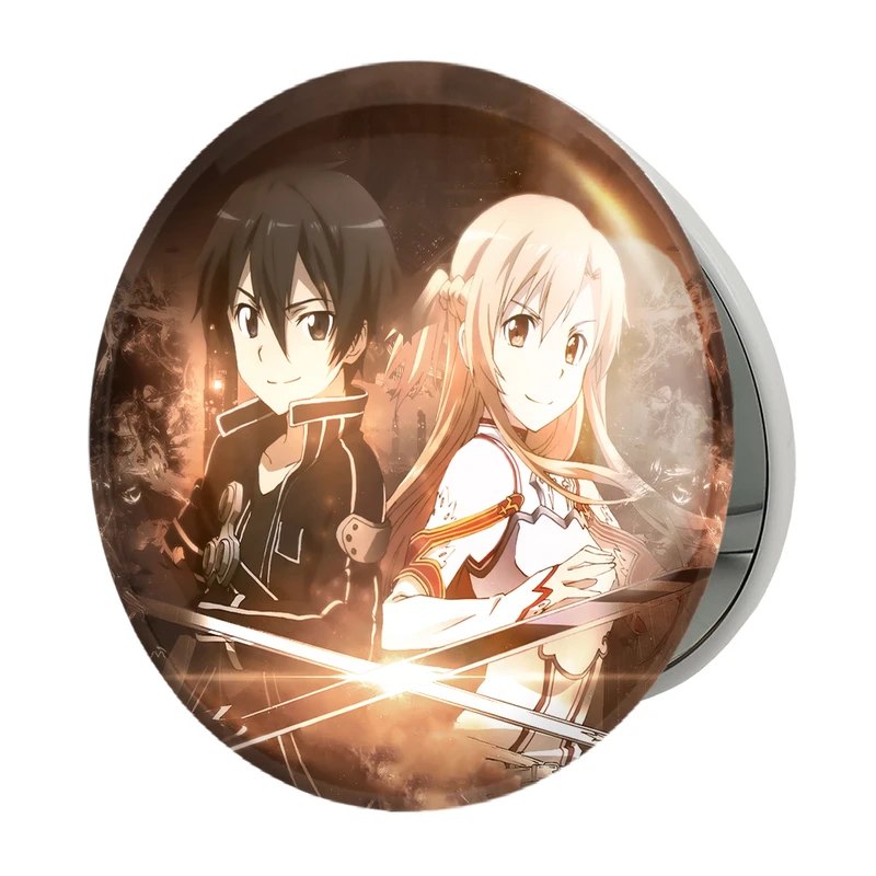 آینه جیبی خندالو طرح انیمه هنر شمشیر زنی آنلاین مدل تاشو کد 12072 